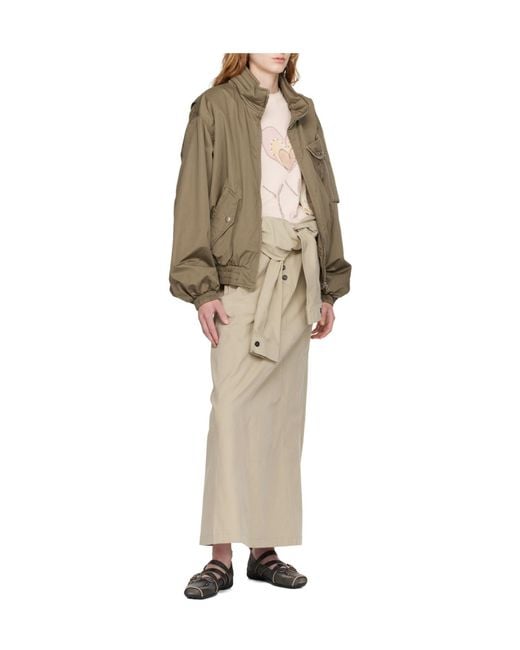 OPEN YY Natural Wrapped Maxi Skirt
