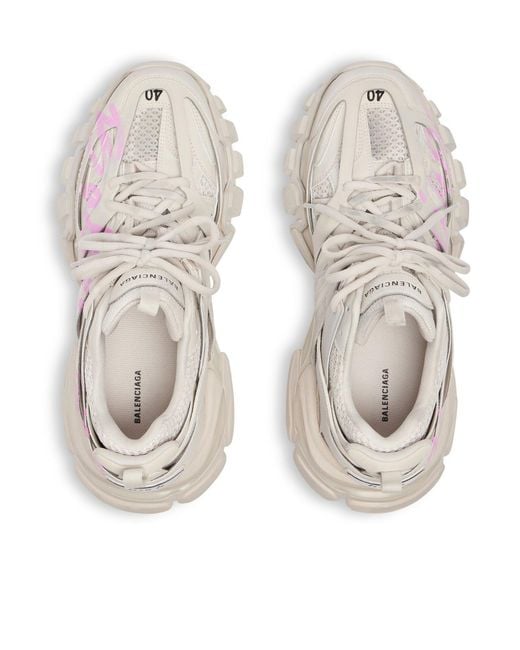 Balenciaga Pink Track Signature Sneaker