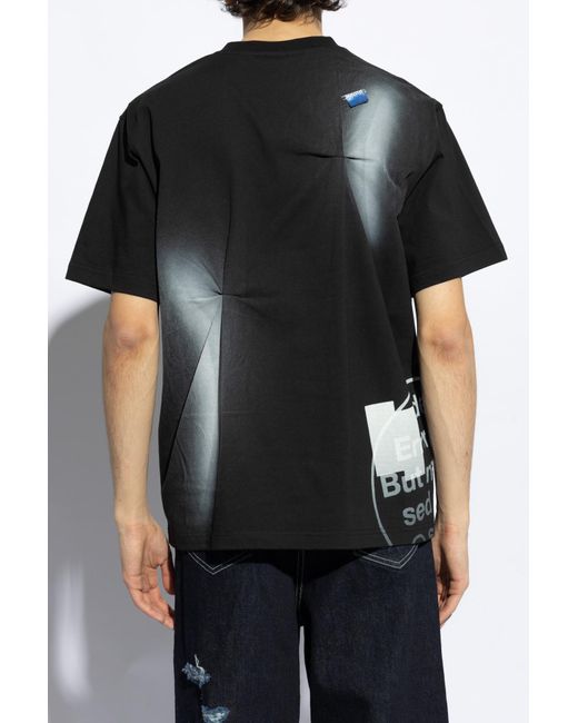 Adererror Black Short-Sleeved T-Shirt for men