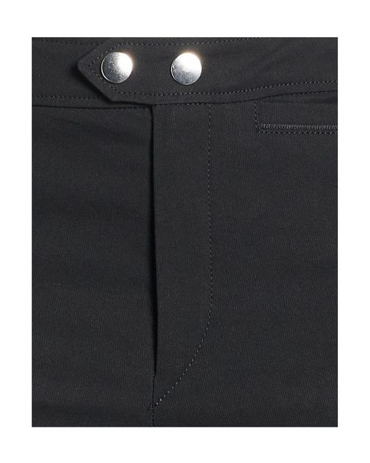 Isabel Marant Black Solid Color Versatile Slim-Fit Casual Pants