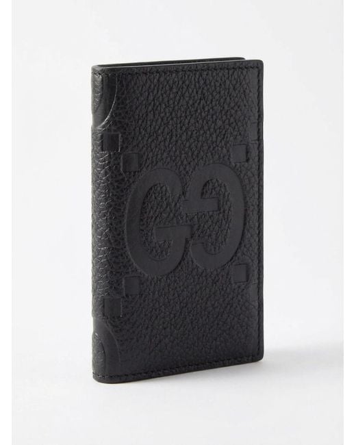 Gucci Black Jumbo Gg Card Holder for men