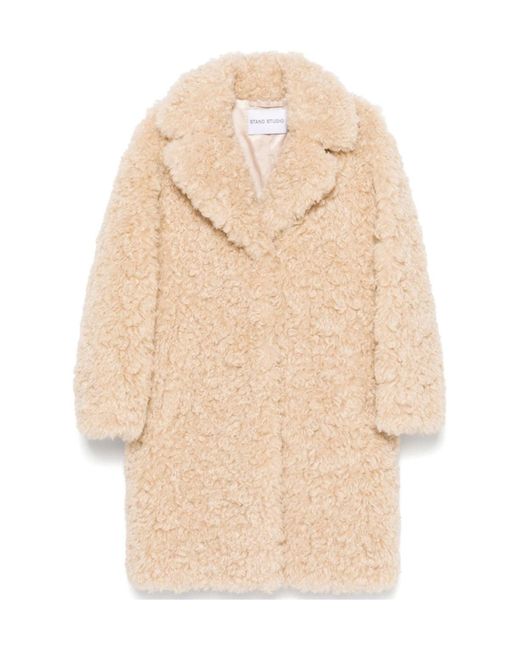 Stand Studio Natural Camille Cocoon Long Sleeved Coat