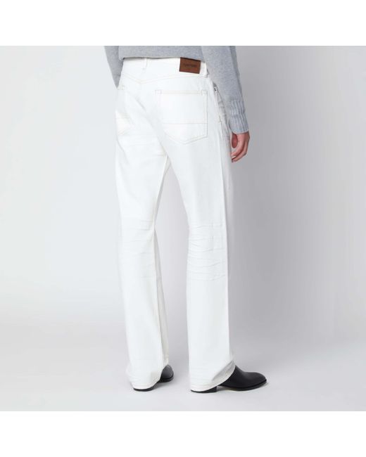 Tom Ford White Five-Pocket Jeans for men