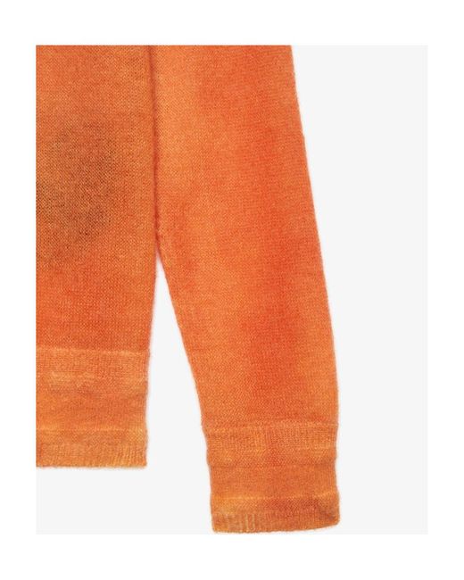 Givenchy Orange Ceramics-Printed Crewneck Knit Jumper for men