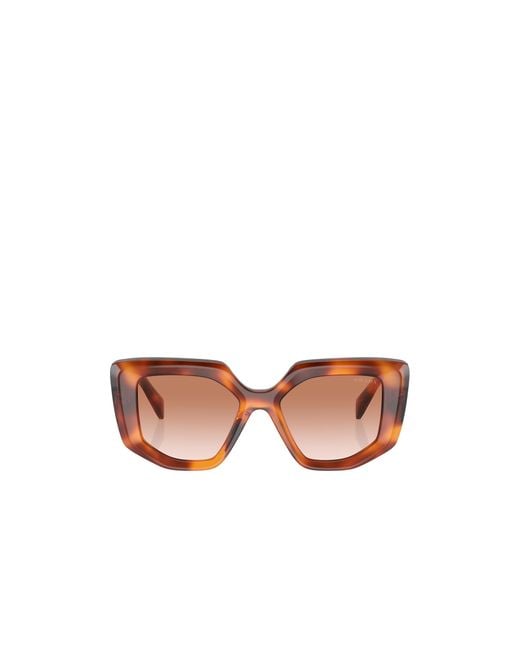 Prada Pink Eyewear Butterfly Frame Sunglasses