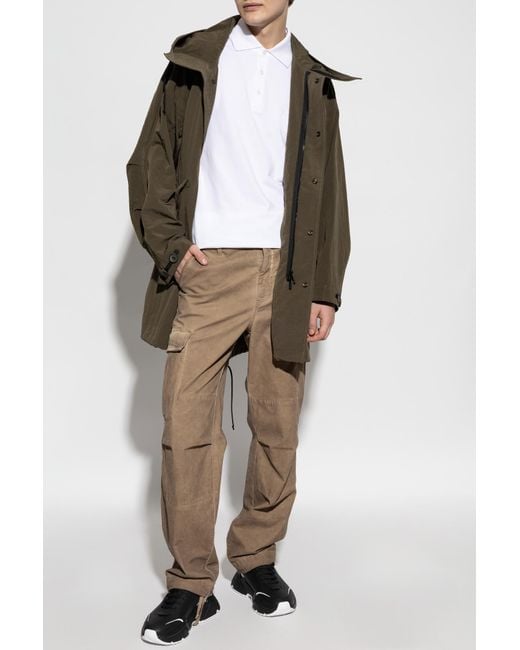 Dolce & Gabbana Multicolor Logo Tag Drawstring Hooded Parka for men