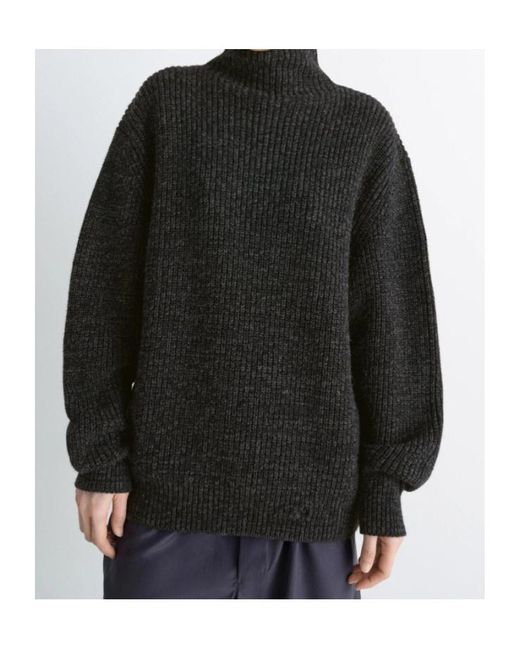 Lemaire Black High-Neck Knitted Jumper for men