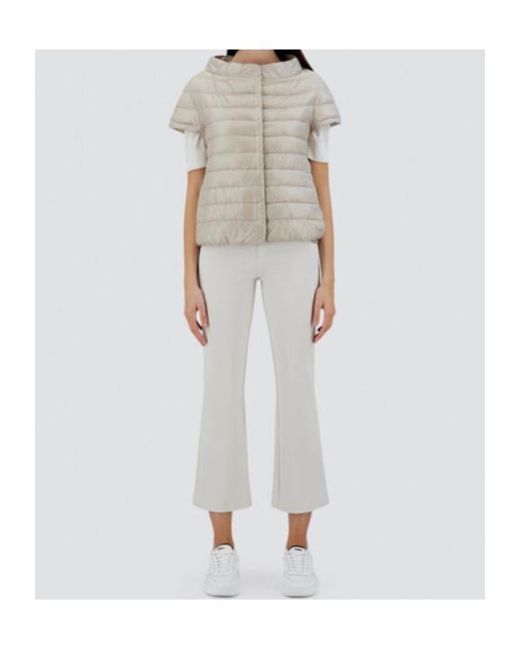 Herno White Short-Sleeve Quilted Jacket