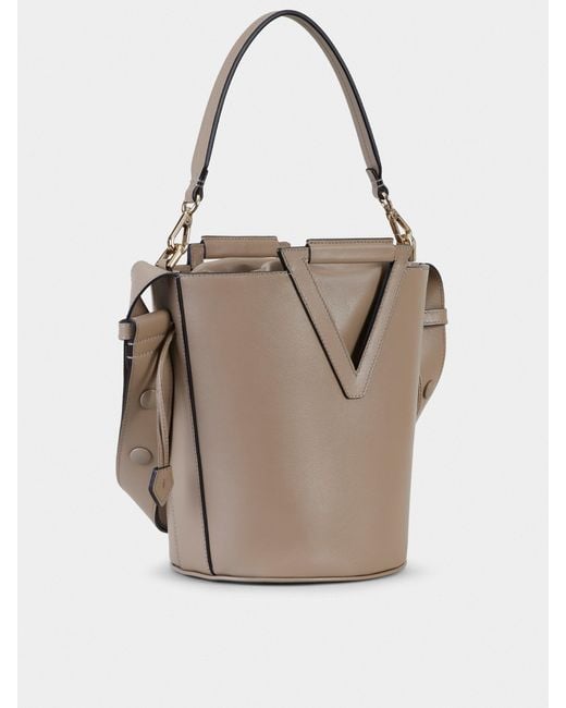 Roger Vivier Gray Rv Medium Bucket Bag