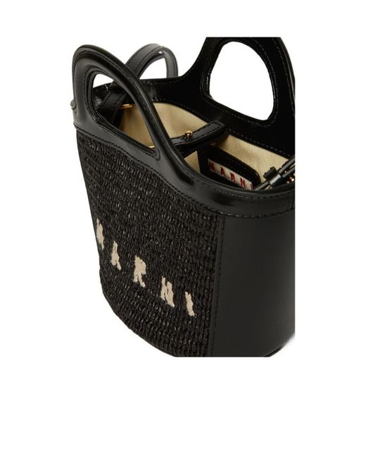 Marni White Tropicalia Interwoven Micro Tote Bag