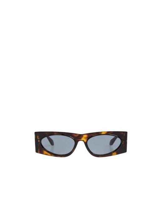 Alaïa Alaïa Rectangular Cat-Eye Sunglasses in White | Lyst UK