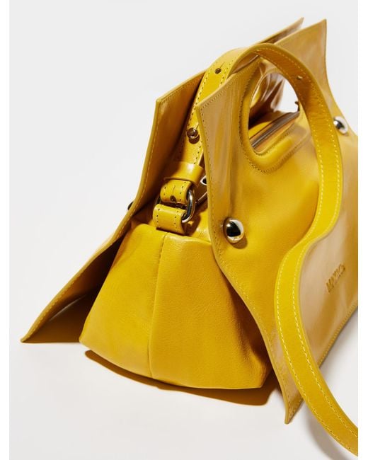 MAX&Co. Yellow Zippered Shoulder Bag