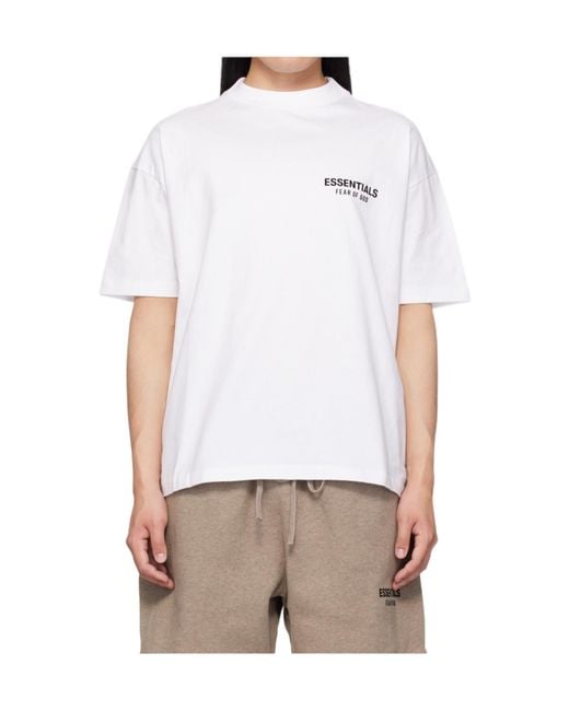 Fear Of God White Essentials Classic T-Shirt for men
