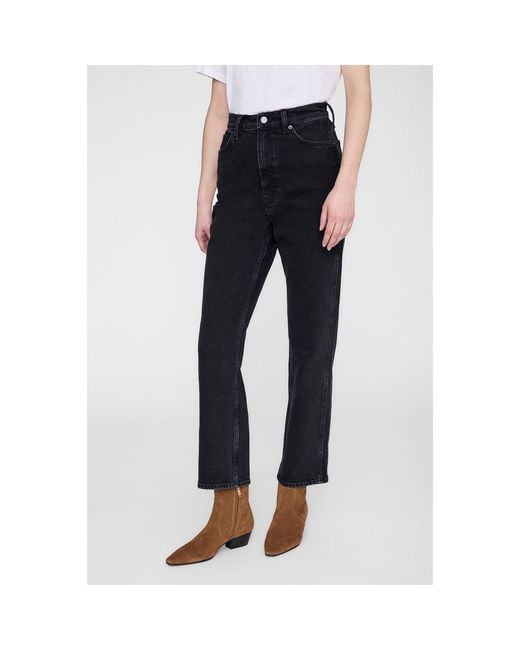 Anine Bing Black Belt-Loop Jeans