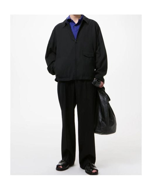 Our Legacy Black Zip-Front Knitted Jacket for men