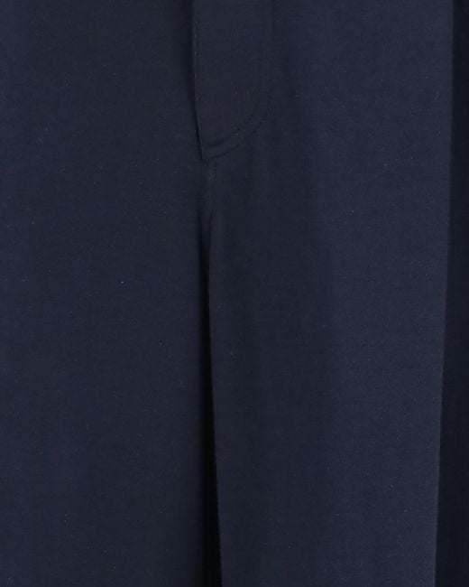 Brunello Cucinelli Blue Elastic Waistband Wide Leg Pants