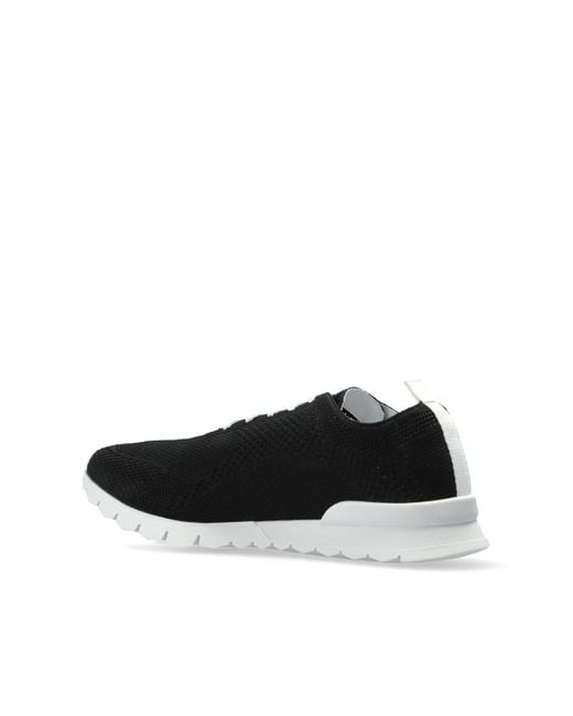 Kiton Black Lace-Up Sneakers for men