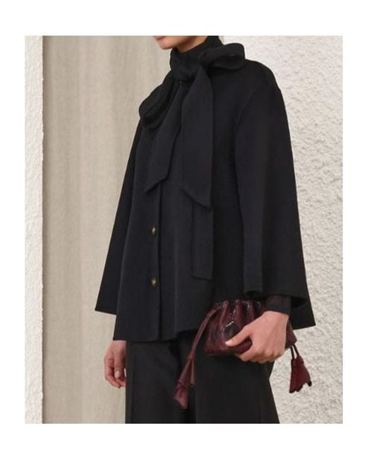 Zimmermann Black Valiant Pussybow Coat