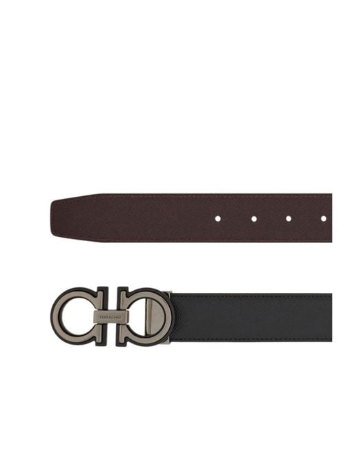 Ferragamo White Adjustable Waist Belt for men