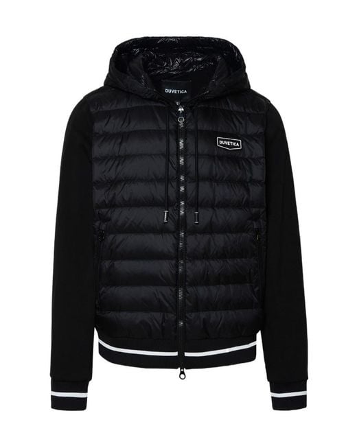 Duvetica Black Hooded Down Jacket for men