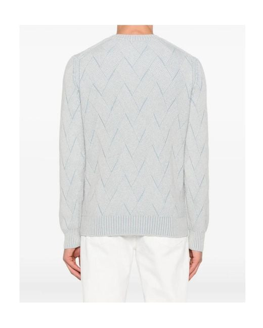 Gran Sasso White Long-Sleeved Knitwear for men