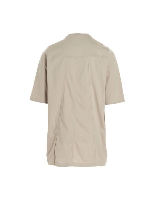 Rick Owens White Panelled Short-Sleeved T-Shirt for men
