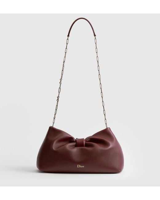 Dior Brown Or Medium Bow Bag