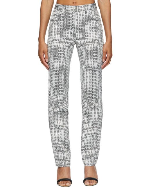 Givenchy Gray 4G Motif Pants