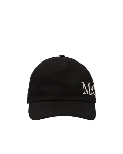 McQueen Black Logo Hat for men