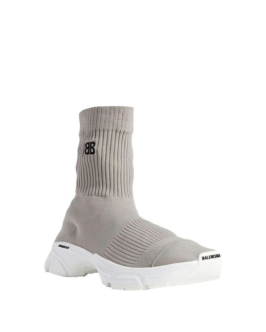 Balenciaga Gray Knitted Sock Shoes