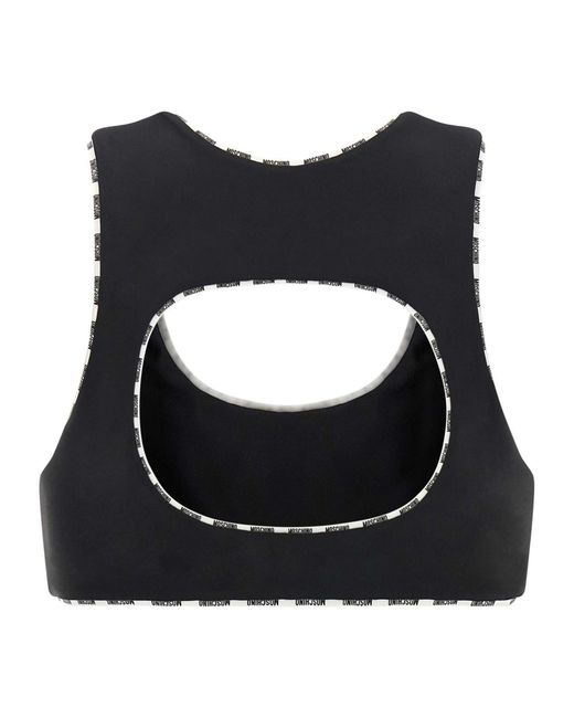 Moschino Black Crew-Neck Sports Tank Top