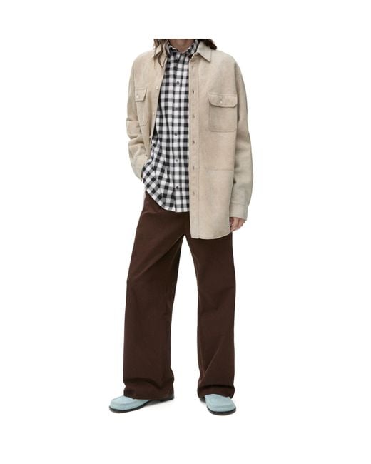 Loewe Natural Long-Sleeved Curved Hem Overshirt for men
