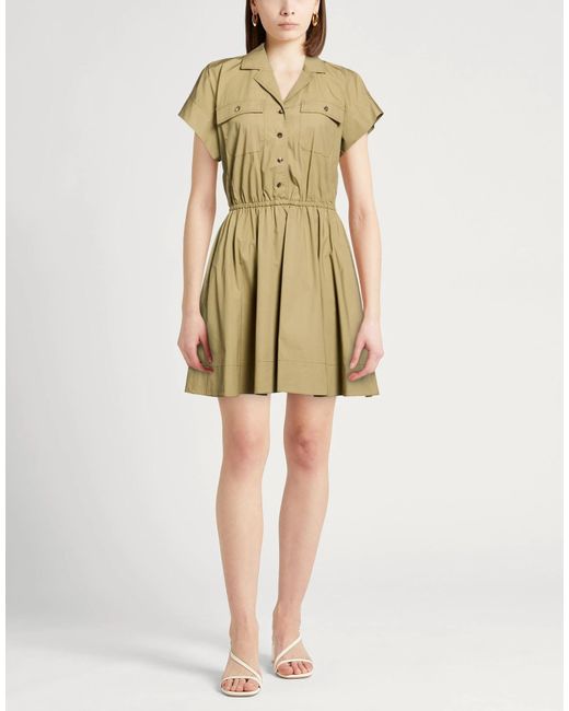 Tory Burch Metallic Solid Color Shirt Dress