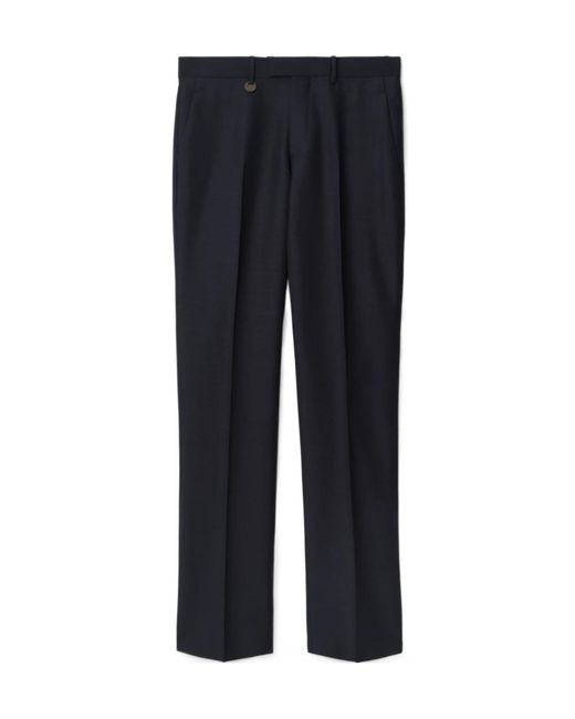 Burberry Black Tag-Detail Tailored Trousers for men