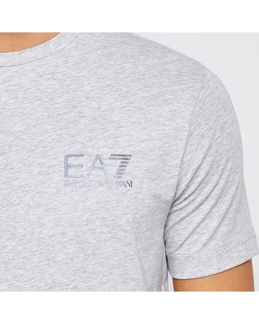 EA7 Gray Logo Short-Sleeved T-Shirt for men