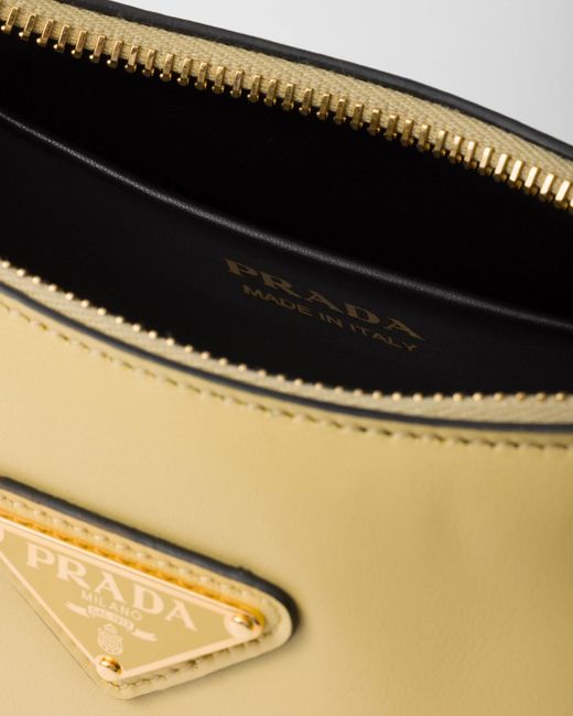 Prada Metallic Arqué Zipped Shoulder Bag