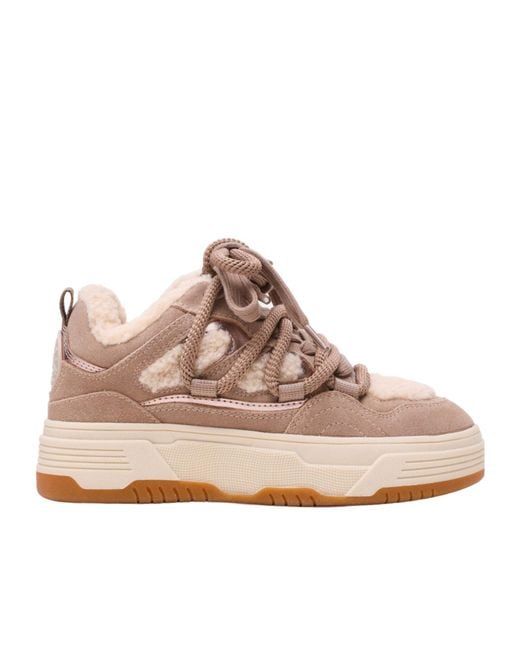 Steve Madden Pink Suede Platform Sneakers