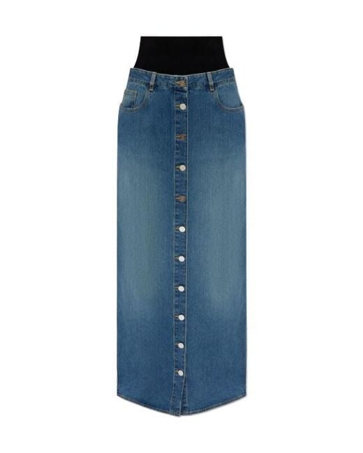 Alaïa Blue Denim Skirts