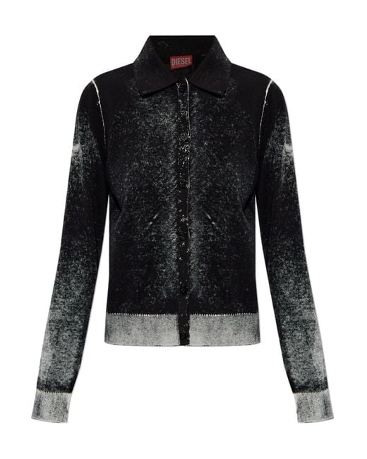 DIESEL Black M-Loren Buttoned Cardigan
