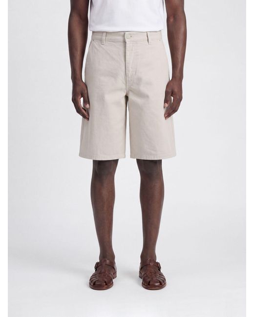 AMI White Ami Loose Bermuda Shorts for men
