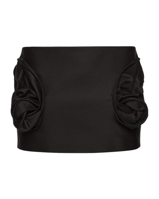 Magda Butrym Black Rose Hip Mini Skirt