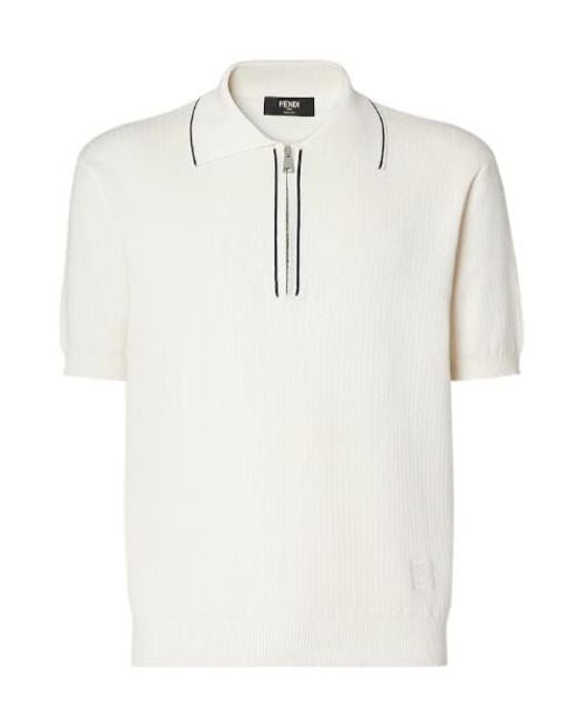 Fendi White Polo Shirt for men
