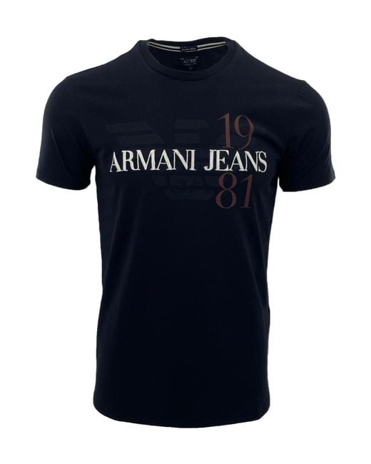 Armani Jeans Blue Item O-Neck Short-Sleeved T-Shirt for men
