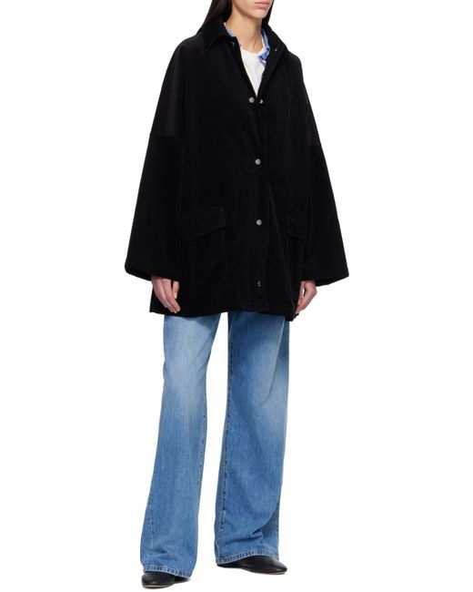 Totême Black Totême Button-Up Oversized Jacket