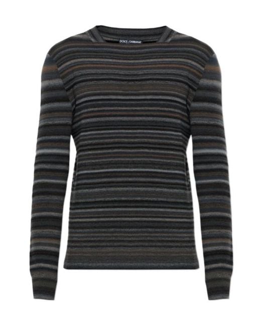 Dolce & Gabbana Black Long-Sleeved Knitwear for men