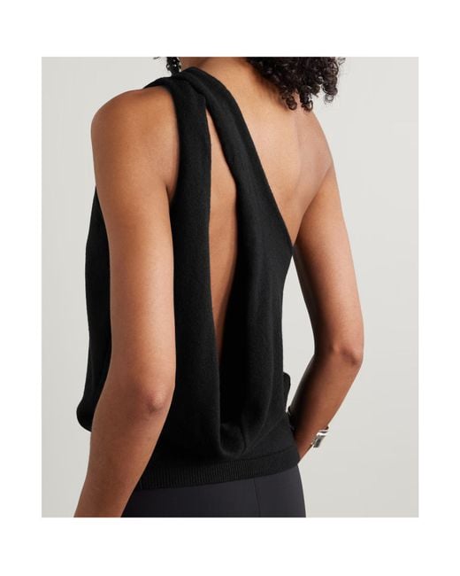 Rohe Black One-Shoulder Top