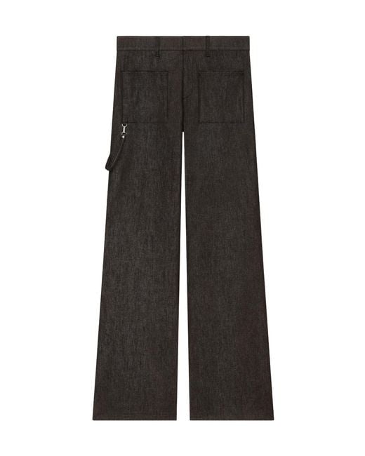 Courreges Black Two-Pocket Bootcut Jeans for men