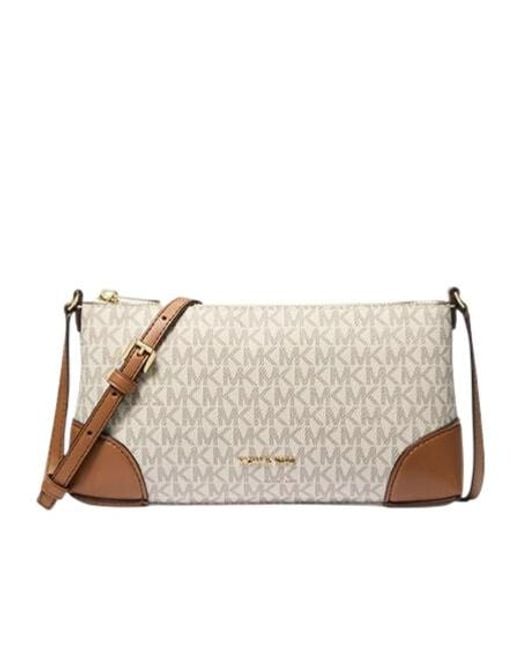 Michael Kors Natural Murphy Small Signature Logo Crossbody Bag