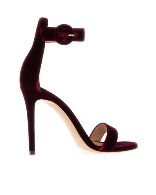 Gianvito Rossi Brown Portofino 105 Ankle Strap Heeled Sandals