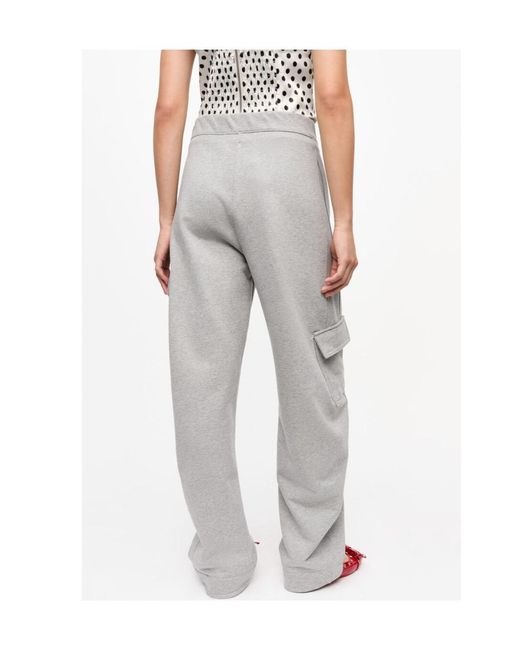 Ganni Gray Cargo Sweatpants